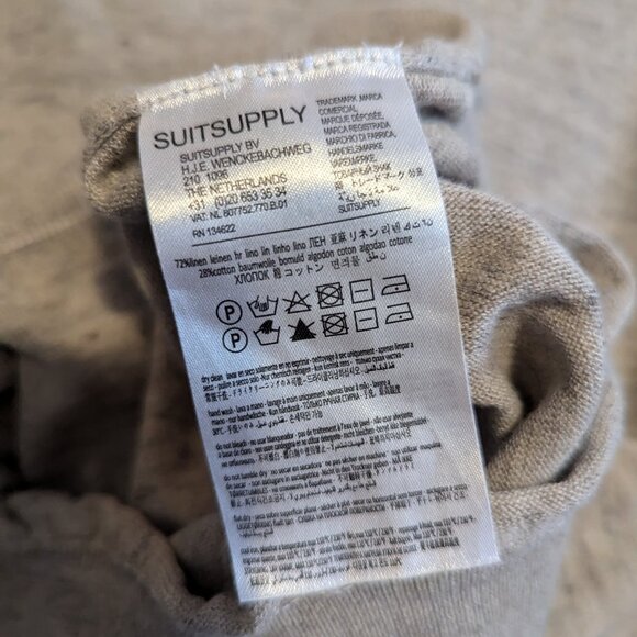 SUITSUPPLY - Linen cotton beige sweater - Sz L - Picture 6 of 7